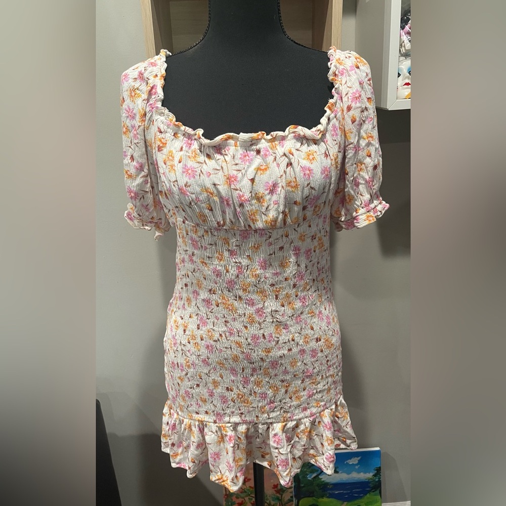 Lily Rose Floral Off Shoulder Boho Style
Mini Dress
